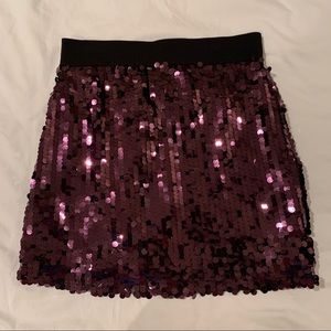 LUSH purple sequin skirt